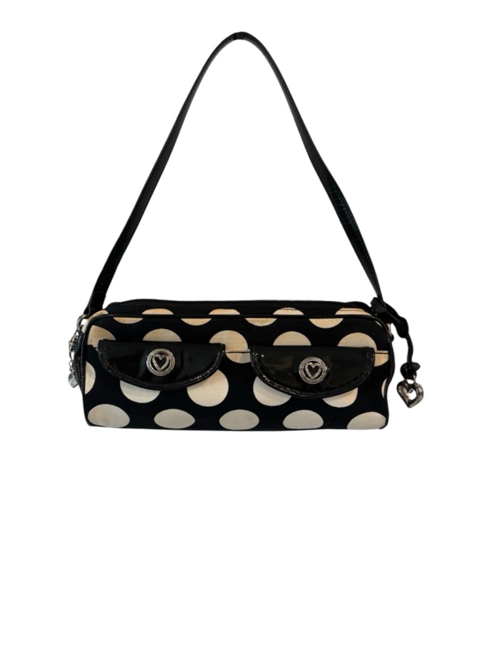 Brighton Black and White Polka Dot Shoulder Bag